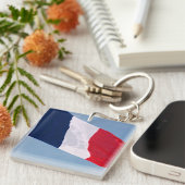 Vlag van Frankrijk Sleutelhanger (Voorkant Rechts)