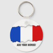 Vlag van Frankrijk Sleutelhanger (Voorkant)