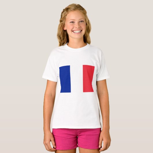 Vlag van Frankrijk T-shirt (Voorkant volledig)