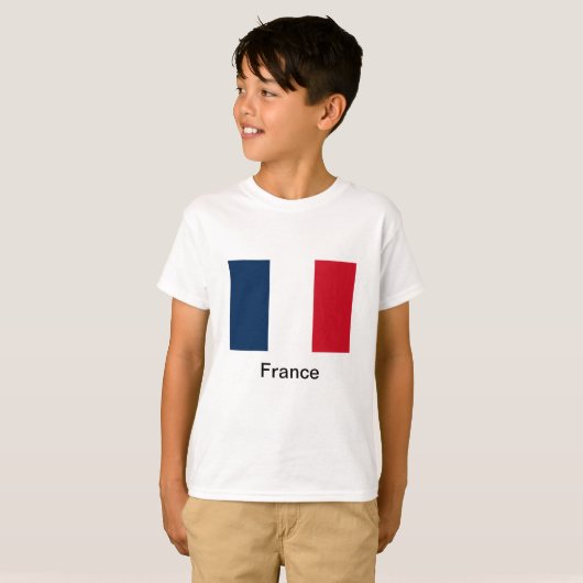 Vlag van Frankrijk T-shirt (Voorkant volledig)