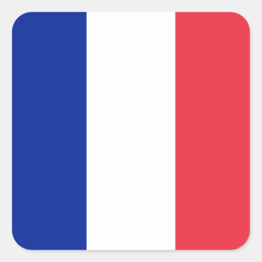 Vlag van Frankrijk, Tricolor National Flag Vierkante Sticker (Voorkant)