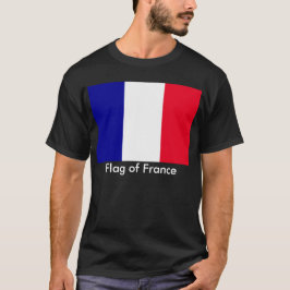 Vlag van Frankrijk Unisex Basic Dark T-shirt