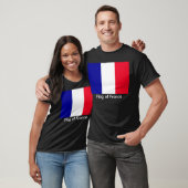 Vlag van Frankrijk Unisex Basic Dark T-shirt (Unisex)