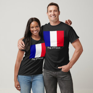 Vlag van Frankrijk Unisex Basic Dark T-shirt