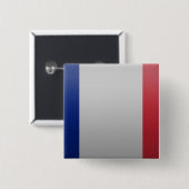 Vlag van Frankrijk Vierkante Button 5,1 Cm (Voorkant /achterkant)