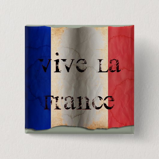 Vlag van Frankrijk Vierkante Button 5,1 Cm (Voorkant)