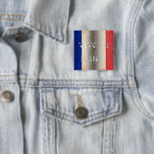 Vlag van Frankrijk Vierkante Button 5,1 Cm (In situ)