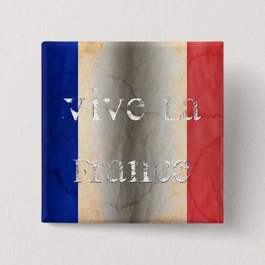 Vlag van Frankrijk Vierkante Button 5,1 Cm (Voorkant)
