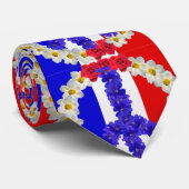 vlag van Frankrijk vredesteken Stropdas (Opgerold)