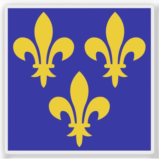 Vlag van Frankrijk (XIV-XVI) Sticker (Voorkant)