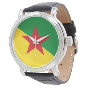 Vlag van Frans-Guyana Horloge