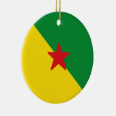 Vlag van Frans-Guyana Keramisch Ornament (Rechts)
