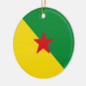 Vlag van Frans-Guyana Keramisch Ornament (Links)