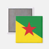 Vlag van Frans-Guyana Magneet (Voorkant / Achterkant)