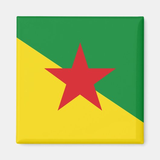 Vlag van Frans-Guyana Magneet (Voorkant)