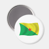 Vlag van Frans-Guyana magneet (Voorkant / Achterkant)