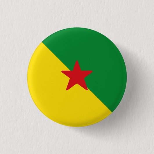 Vlag van Frans-Guyana Ronde Button 3,2 Cm (Voorkant)