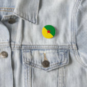 Vlag van Frans-Guyana Ronde Button 3,2 Cm (In situ)