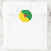 Vlag van Frans-Guyana Ronde Sticker (Tas)
