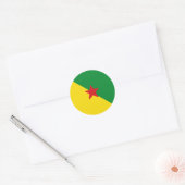 Vlag van Frans-Guyana Ronde Sticker (Envelop)