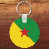 Vlag van Frans-Guyana Sleutelhanger (Achterkant)