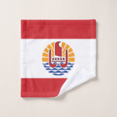 Vlag van Frans-Polynesië Bad Handdoek (Wasdoekje)