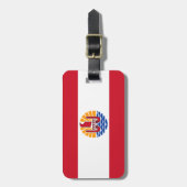 Vlag van Frans-Polynesië Bagagelabel (Voorkant verticaal)