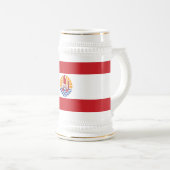 Vlag van Frans-Polynesië Bierpul (Voorkant rechts)