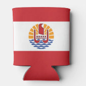 Vlag van Frans-Polynesië Blikjeskoeler (Achterkant)