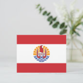 Vlag van Frans-Polynesië Briefkaart (Staand voorkant)