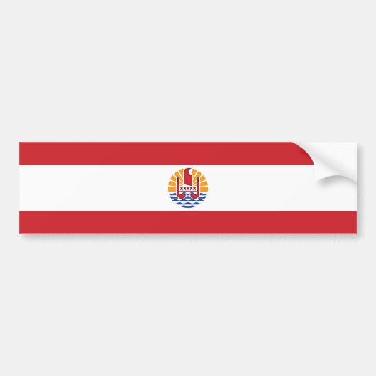 Vlag van Frans-Polynesië Bumpersticker (Voorkant)