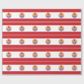 Vlag van Frans-Polynesië Cadeaupapier (Vlak)