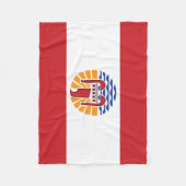 Vlag van Frans-Polynesië Fleece Deken (Voorkant)