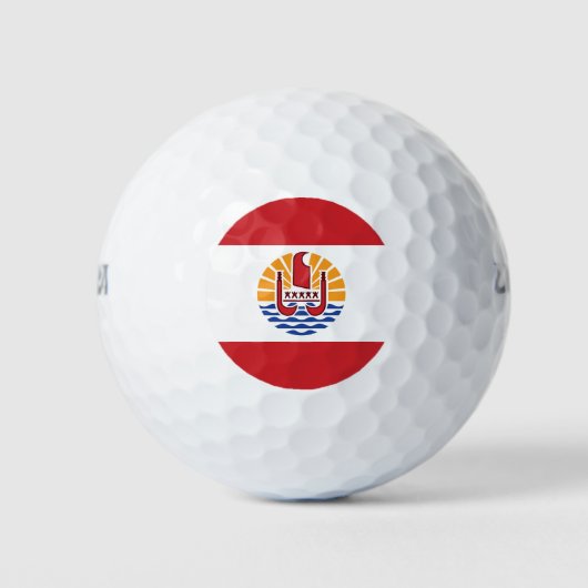 Vlag van Frans-Polynesië Golfballen (Voorkant)
