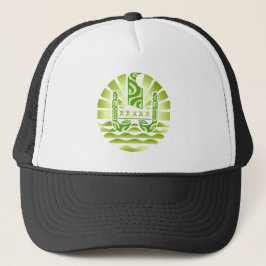 Vlag van Frans-Polynesië (groen) Trucker Pet