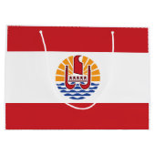 Vlag van Frans-Polynesië Groot Cadeauzakje (Achterkant)