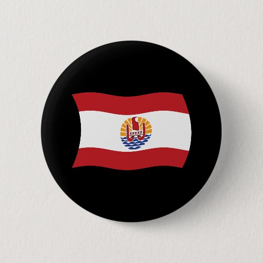 Vlag van Frans-Polynesië knop Ronde Button 5,7 Cm (Voorkant)