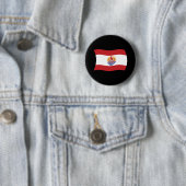 Vlag van Frans-Polynesië knop Ronde Button 5,7 Cm (In situ)