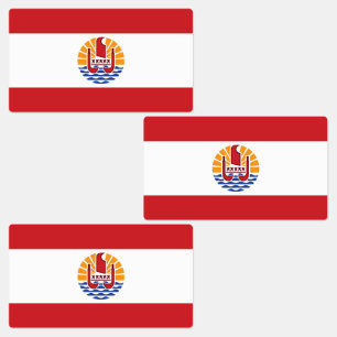 Vlag van Frans-Polynesië Labels