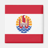 Vlag van Frans-Polynesië Magneet (Voorkant)