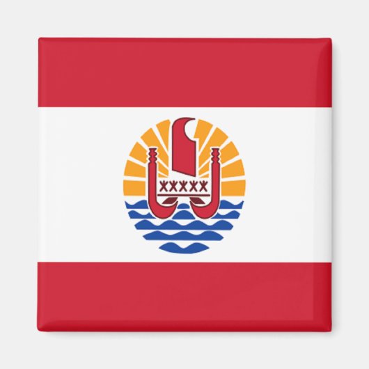 Vlag van Frans-Polynesië Magneet (Voorkant)
