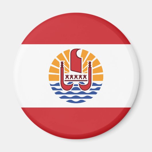 Vlag van Frans-Polynesië Magneet (Voorkant)