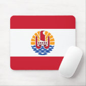 Vlag van Frans-Polynesië Mousepad Muismat (Met muis)