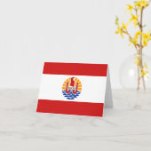 Vlag van Frans-Polynesië Notitiekaart (Gele Bloem)