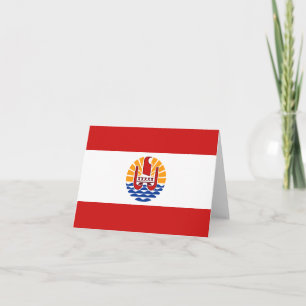Vlag van Frans-Polynesië Notitiekaart
