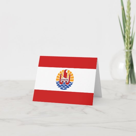 Vlag van Frans-Polynesië Notitiekaart (Voorkant)