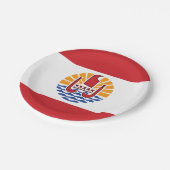 Vlag van Frans-Polynesië Papieren Bordje (Gekanteld)