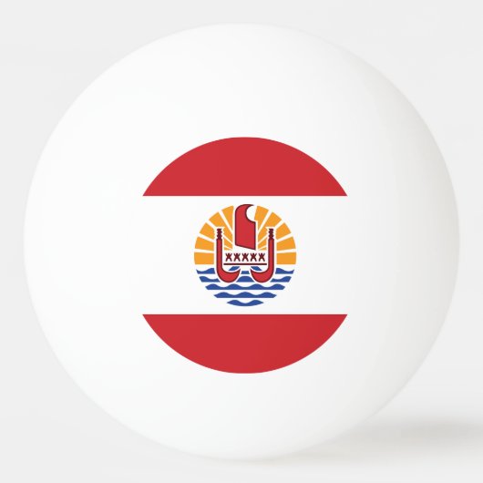 Vlag van Frans-Polynesië Pingpongbal (Voorkant)