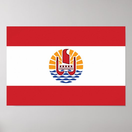 Vlag van Frans-Polynesië Poster (Voorkant)