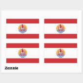 Vlag van Frans-Polynesië Rechthoekige Sticker (Vel)